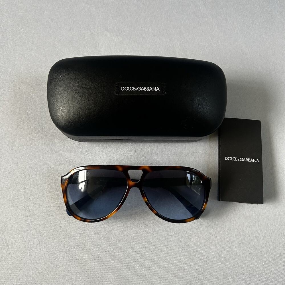 Dolce & Gabbana Men Aviator Sunglasses DG4169P Tortoise Tan Brown Blue Shades